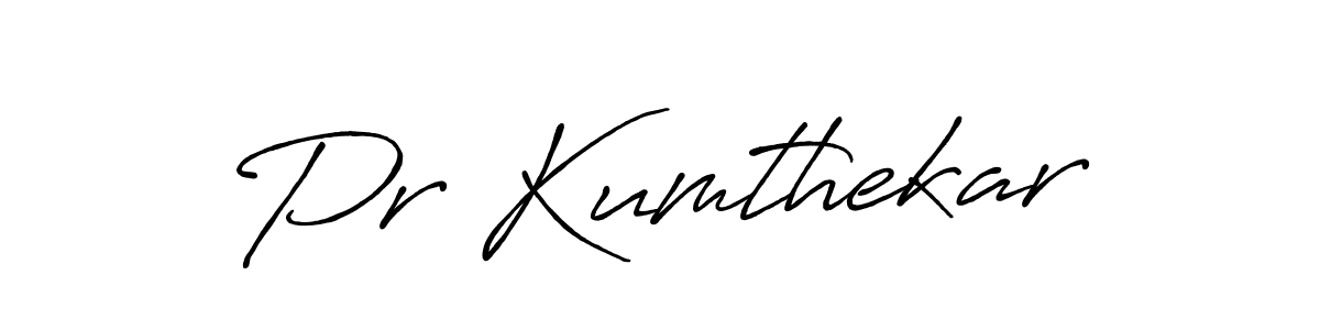 Antro_Vectra_Bolder is a professional signature style that is perfect for those who want to add a touch of class to their signature. It is also a great choice for those who want to make their signature more unique. Get Pr Kumthekar name to fancy signature for free. Pr Kumthekar signature style 7 images and pictures png