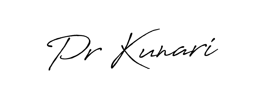 Create a beautiful signature design for name Pr Kunari. With this signature (Antro_Vectra_Bolder) fonts, you can make a handwritten signature for free. Pr Kunari signature style 7 images and pictures png