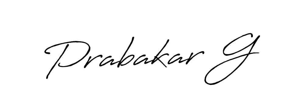 Make a beautiful signature design for name Prabakar G. With this signature (Antro_Vectra_Bolder) style, you can create a handwritten signature for free. Prabakar G signature style 7 images and pictures png