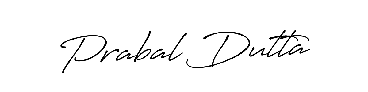 How to make Prabal Dutta name signature. Use Antro_Vectra_Bolder style for creating short signs online. This is the latest handwritten sign. Prabal Dutta signature style 7 images and pictures png