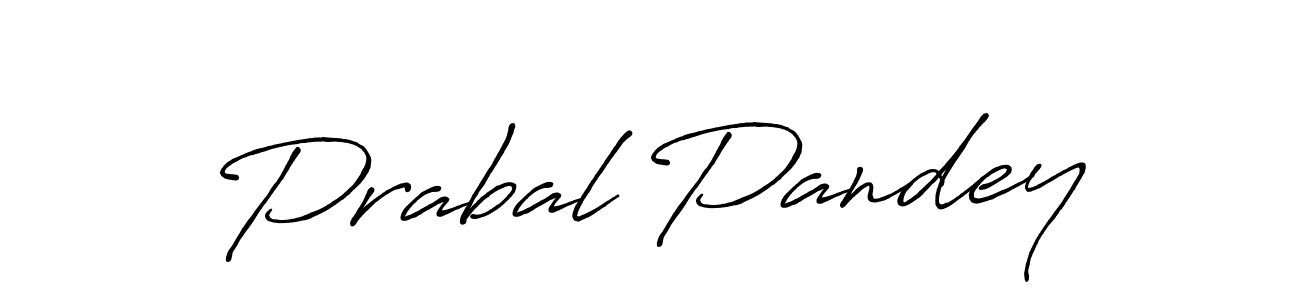 Prabal Pandey stylish signature style. Best Handwritten Sign (Antro_Vectra_Bolder) for my name. Handwritten Signature Collection Ideas for my name Prabal Pandey. Prabal Pandey signature style 7 images and pictures png
