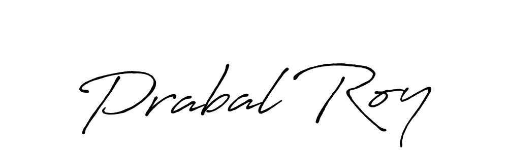 Use a signature maker to create a handwritten signature online. With this signature software, you can design (Antro_Vectra_Bolder) your own signature for name Prabal Roy. Prabal Roy signature style 7 images and pictures png