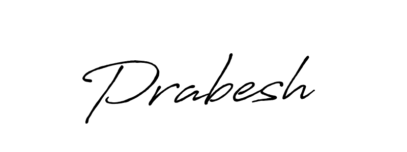 The best way (Antro_Vectra_Bolder) to make a short signature is to pick only two or three words in your name. The name Prabesh  include a total of six letters. For converting this name. Prabesh  signature style 7 images and pictures png
