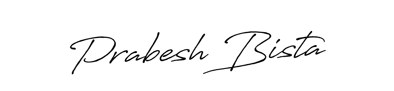 Design your own signature with our free online signature maker. With this signature software, you can create a handwritten (Antro_Vectra_Bolder) signature for name Prabesh Bista. Prabesh Bista signature style 7 images and pictures png