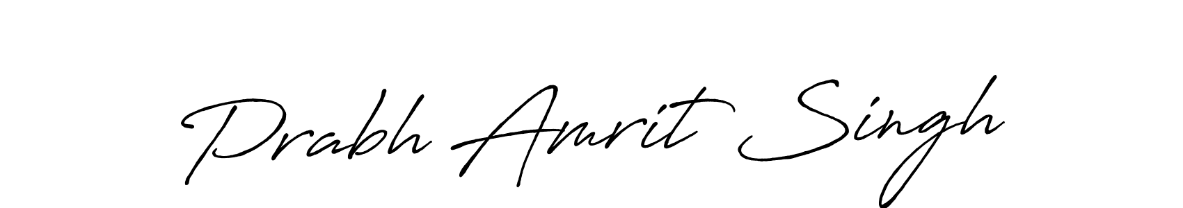 How to make Prabh Amrit Singh name signature. Use Antro_Vectra_Bolder style for creating short signs online. This is the latest handwritten sign. Prabh Amrit Singh signature style 7 images and pictures png