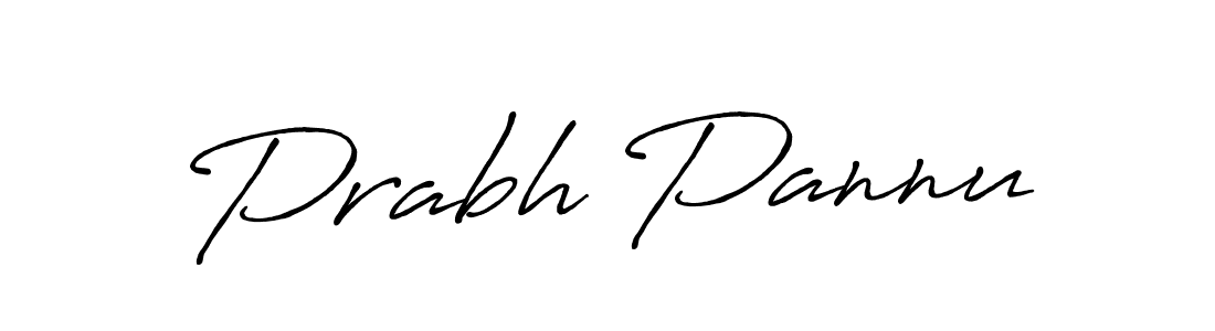 Make a beautiful signature design for name Prabh Pannu. With this signature (Antro_Vectra_Bolder) style, you can create a handwritten signature for free. Prabh Pannu signature style 7 images and pictures png