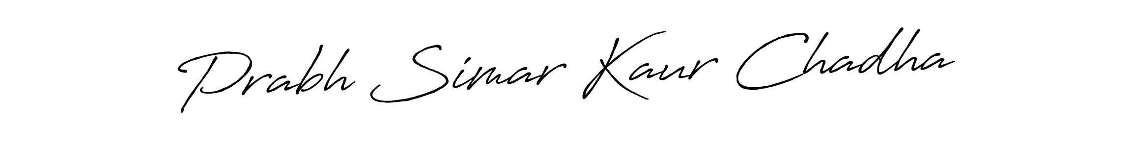 Use a signature maker to create a handwritten signature online. With this signature software, you can design (Antro_Vectra_Bolder) your own signature for name Prabh Simar Kaur Chadha. Prabh Simar Kaur Chadha signature style 7 images and pictures png