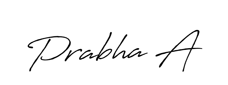 Create a beautiful signature design for name Prabha A. With this signature (Antro_Vectra_Bolder) fonts, you can make a handwritten signature for free. Prabha A signature style 7 images and pictures png