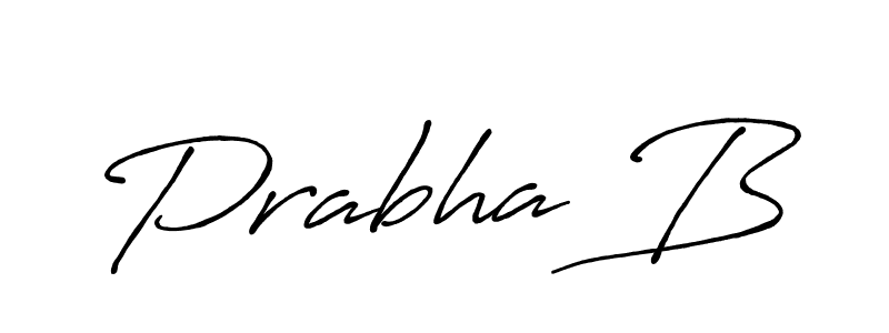 Antro_Vectra_Bolder is a professional signature style that is perfect for those who want to add a touch of class to their signature. It is also a great choice for those who want to make their signature more unique. Get Prabha B name to fancy signature for free. Prabha B signature style 7 images and pictures png