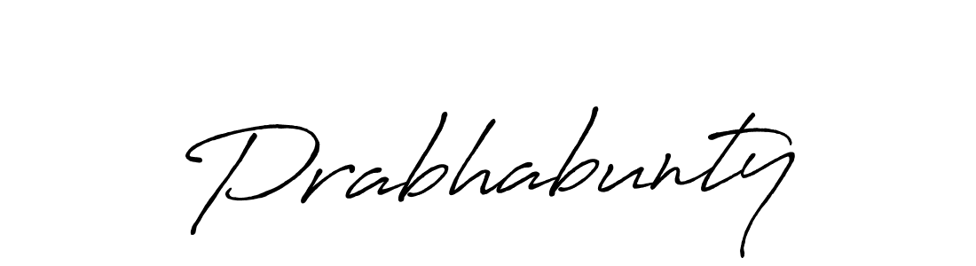 How to make Prabhabunty signature? Antro_Vectra_Bolder is a professional autograph style. Create handwritten signature for Prabhabunty name. Prabhabunty signature style 7 images and pictures png