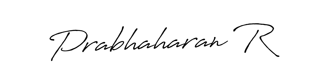 Make a beautiful signature design for name Prabhaharan R. With this signature (Antro_Vectra_Bolder) style, you can create a handwritten signature for free. Prabhaharan R signature style 7 images and pictures png