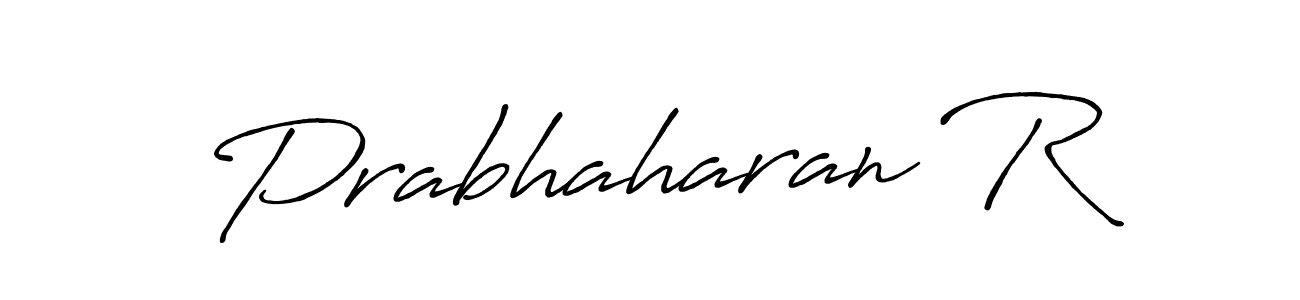 Make a beautiful signature design for name Prabhaharan R. With this signature (Antro_Vectra_Bolder) style, you can create a handwritten signature for free. Prabhaharan R signature style 7 images and pictures png