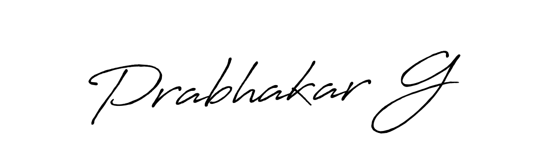 Use a signature maker to create a handwritten signature online. With this signature software, you can design (Antro_Vectra_Bolder) your own signature for name Prabhakar G. Prabhakar G signature style 7 images and pictures png