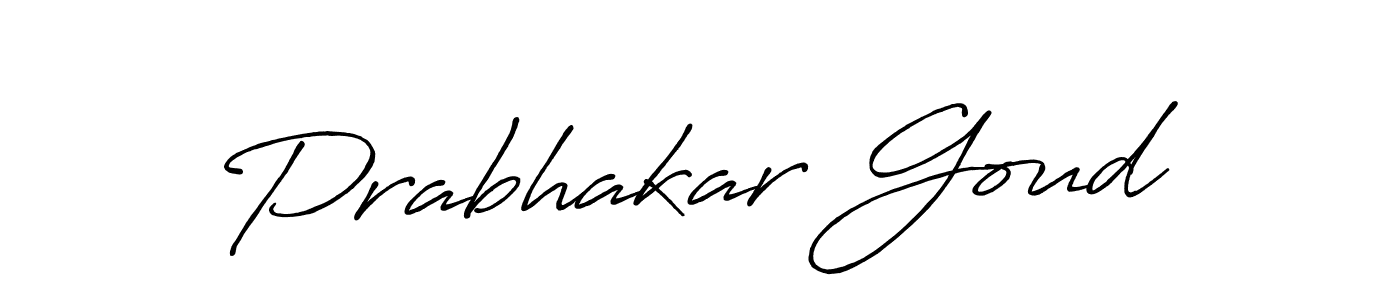 Prabhakar Goud stylish signature style. Best Handwritten Sign (Antro_Vectra_Bolder) for my name. Handwritten Signature Collection Ideas for my name Prabhakar Goud. Prabhakar Goud signature style 7 images and pictures png