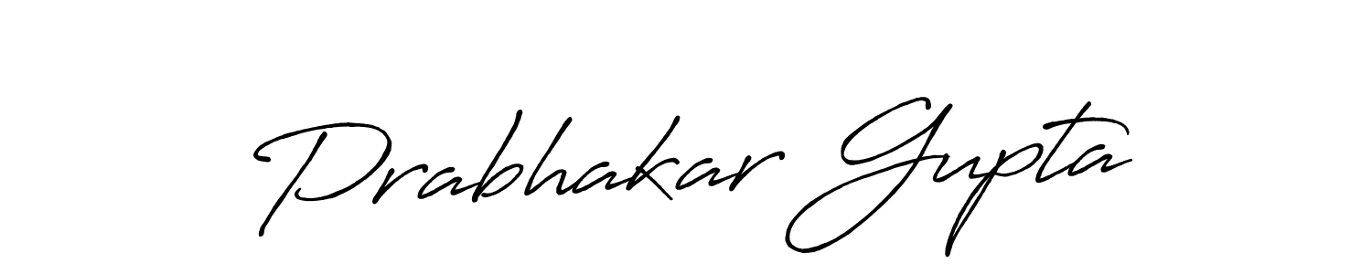 Make a beautiful signature design for name Prabhakar Gupta. With this signature (Antro_Vectra_Bolder) style, you can create a handwritten signature for free. Prabhakar Gupta signature style 7 images and pictures png