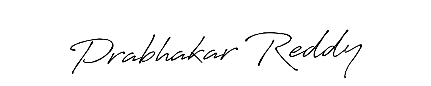 How to make Prabhakar Reddy name signature. Use Antro_Vectra_Bolder style for creating short signs online. This is the latest handwritten sign. Prabhakar Reddy signature style 7 images and pictures png