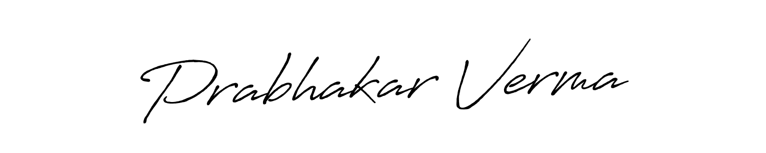 Make a beautiful signature design for name Prabhakar Verma. With this signature (Antro_Vectra_Bolder) style, you can create a handwritten signature for free. Prabhakar Verma signature style 7 images and pictures png