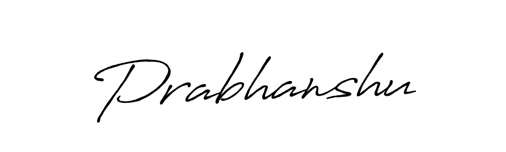 Use a signature maker to create a handwritten signature online. With this signature software, you can design (Antro_Vectra_Bolder) your own signature for name Prabhanshu. Prabhanshu signature style 7 images and pictures png