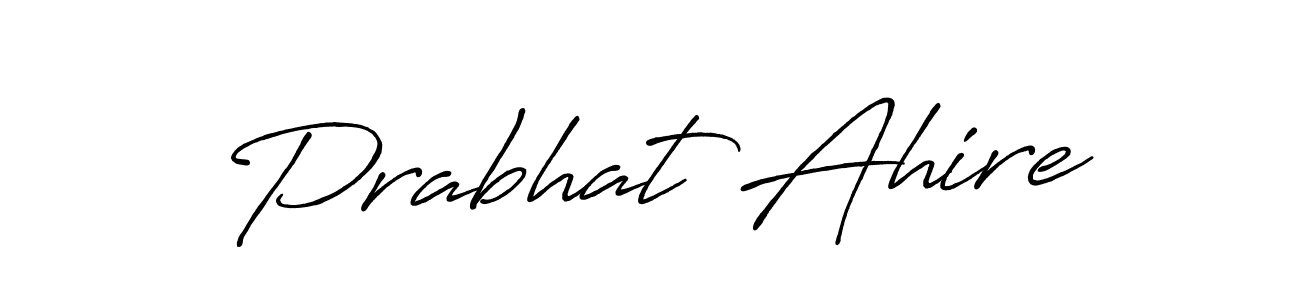 The best way (Antro_Vectra_Bolder) to make a short signature is to pick only two or three words in your name. The name Prabhat Ahire include a total of six letters. For converting this name. Prabhat Ahire signature style 7 images and pictures png