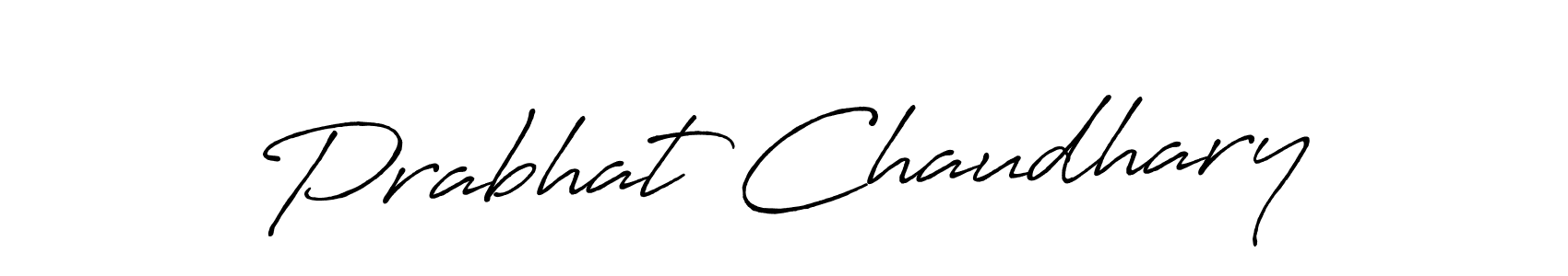 Make a beautiful signature design for name Prabhat Chaudhary. With this signature (Antro_Vectra_Bolder) style, you can create a handwritten signature for free. Prabhat Chaudhary signature style 7 images and pictures png