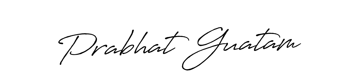 Use a signature maker to create a handwritten signature online. With this signature software, you can design (Antro_Vectra_Bolder) your own signature for name Prabhat Guatam. Prabhat Guatam signature style 7 images and pictures png