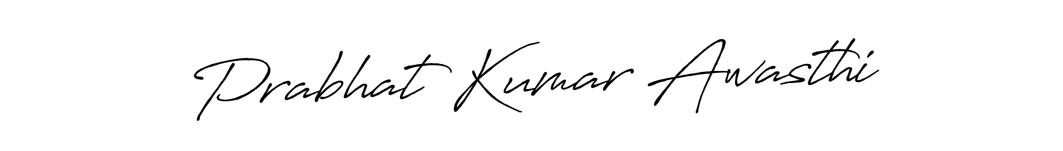 Make a beautiful signature design for name Prabhat Kumar Awasthi. With this signature (Antro_Vectra_Bolder) style, you can create a handwritten signature for free. Prabhat Kumar Awasthi signature style 7 images and pictures png