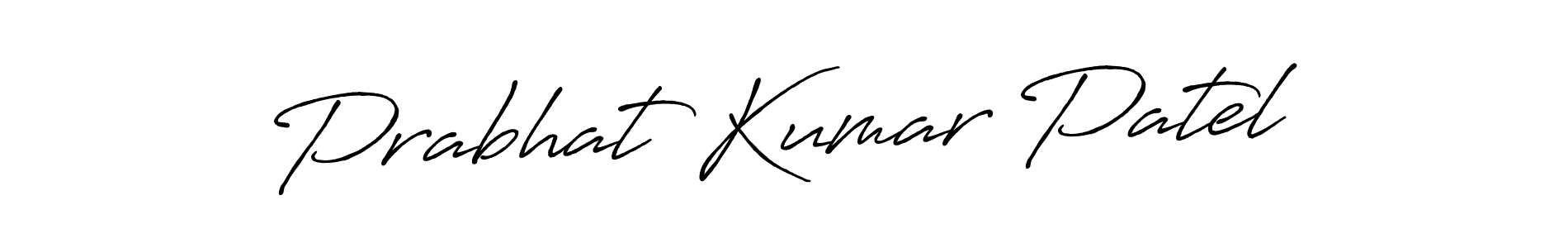 Make a beautiful signature design for name Prabhat Kumar Patel. With this signature (Antro_Vectra_Bolder) style, you can create a handwritten signature for free. Prabhat Kumar Patel signature style 7 images and pictures png