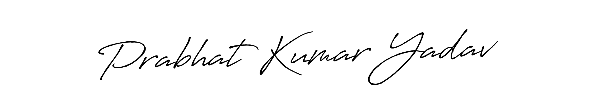 Create a beautiful signature design for name Prabhat Kumar Yadav. With this signature (Antro_Vectra_Bolder) fonts, you can make a handwritten signature for free. Prabhat Kumar Yadav signature style 7 images and pictures png