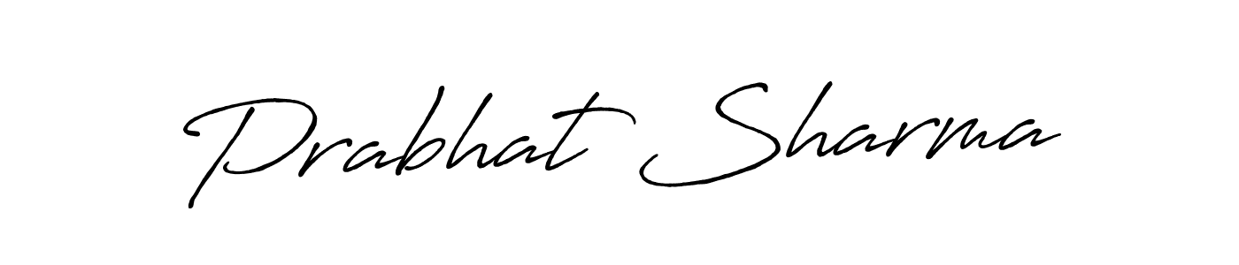 Make a beautiful signature design for name Prabhat Sharma. With this signature (Antro_Vectra_Bolder) style, you can create a handwritten signature for free. Prabhat Sharma signature style 7 images and pictures png