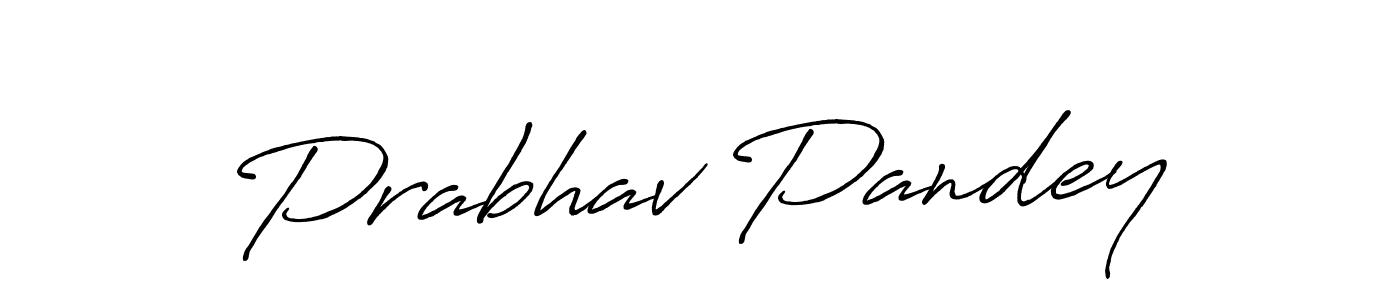 How to make Prabhav Pandey name signature. Use Antro_Vectra_Bolder style for creating short signs online. This is the latest handwritten sign. Prabhav Pandey signature style 7 images and pictures png