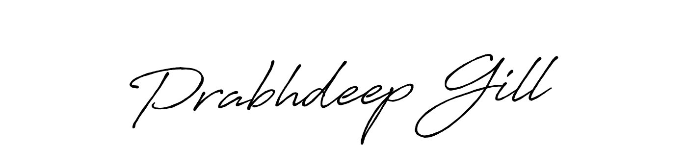 Design your own signature with our free online signature maker. With this signature software, you can create a handwritten (Antro_Vectra_Bolder) signature for name Prabhdeep Gill. Prabhdeep Gill signature style 7 images and pictures png