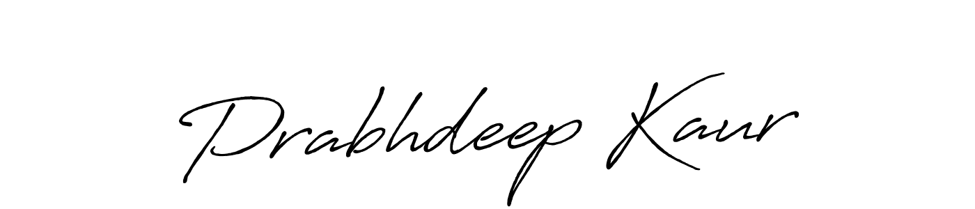 Also we have Prabhdeep Kaur name is the best signature style. Create professional handwritten signature collection using Antro_Vectra_Bolder autograph style. Prabhdeep Kaur signature style 7 images and pictures png