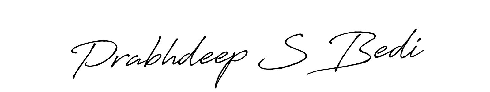 Create a beautiful signature design for name Prabhdeep S Bedi. With this signature (Antro_Vectra_Bolder) fonts, you can make a handwritten signature for free. Prabhdeep S Bedi signature style 7 images and pictures png