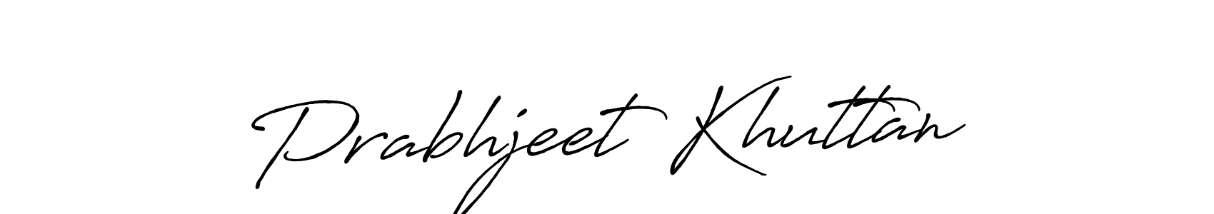 Prabhjeet Khuttan stylish signature style. Best Handwritten Sign (Antro_Vectra_Bolder) for my name. Handwritten Signature Collection Ideas for my name Prabhjeet Khuttan. Prabhjeet Khuttan signature style 7 images and pictures png