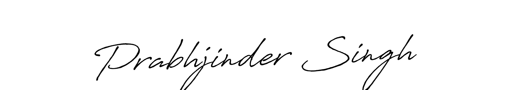 Create a beautiful signature design for name Prabhjinder Singh. With this signature (Antro_Vectra_Bolder) fonts, you can make a handwritten signature for free. Prabhjinder Singh signature style 7 images and pictures png