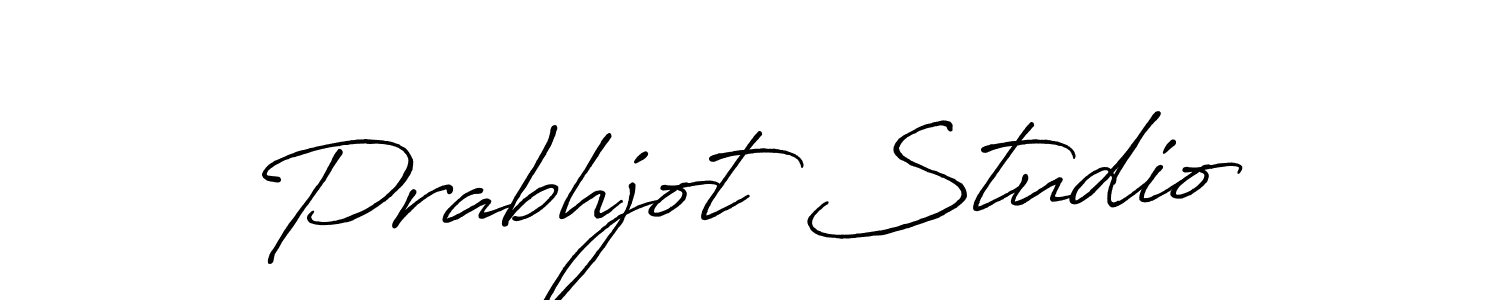 Prabhjot Studio stylish signature style. Best Handwritten Sign (Antro_Vectra_Bolder) for my name. Handwritten Signature Collection Ideas for my name Prabhjot Studio. Prabhjot Studio signature style 7 images and pictures png