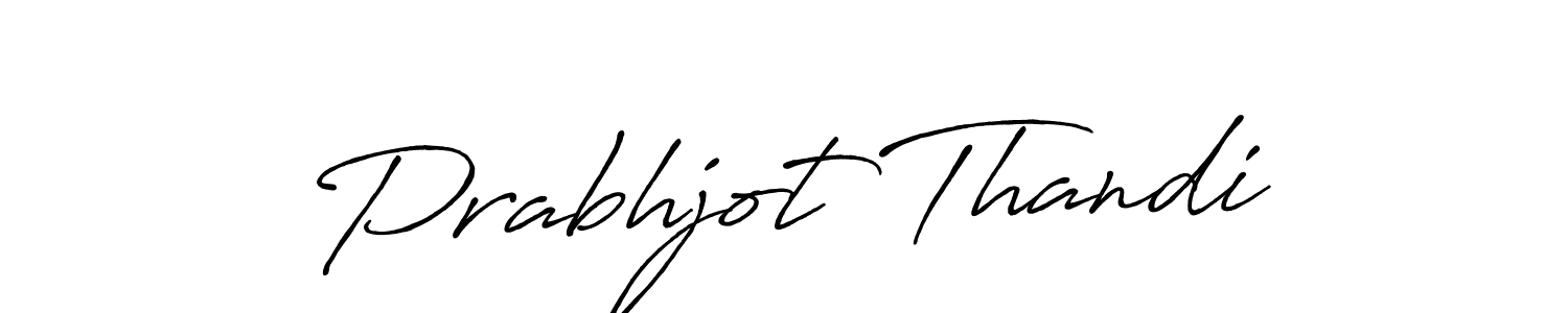Create a beautiful signature design for name Prabhjot Thandi. With this signature (Antro_Vectra_Bolder) fonts, you can make a handwritten signature for free. Prabhjot Thandi signature style 7 images and pictures png
