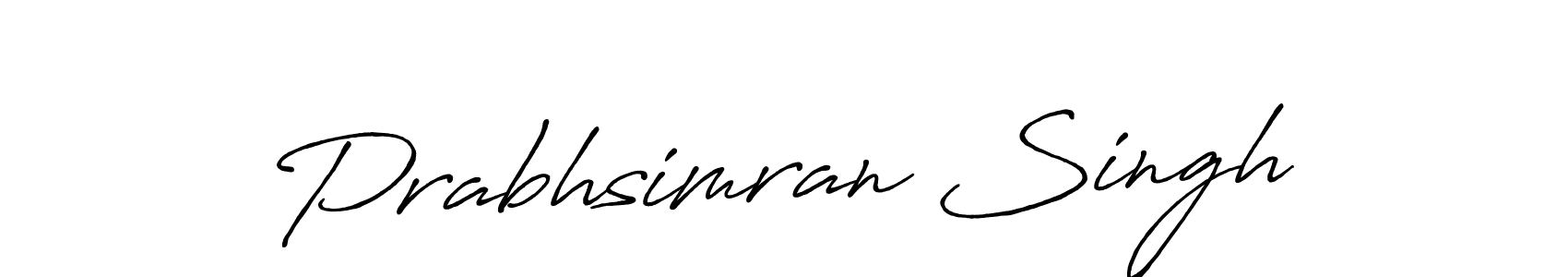 Design your own signature with our free online signature maker. With this signature software, you can create a handwritten (Antro_Vectra_Bolder) signature for name Prabhsimran Singh. Prabhsimran Singh signature style 7 images and pictures png