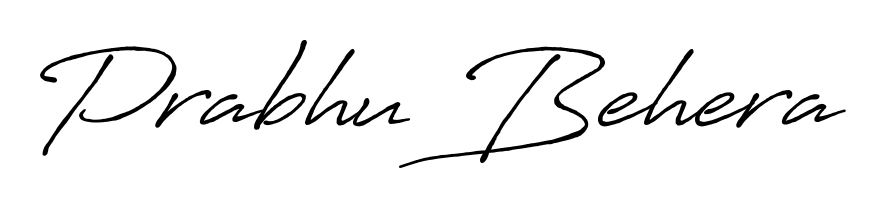 Personalize your online presence with Prabhu Behera signature rendered in elegant Antro_Vectra_Bolder font. Great for website footers and blogs. Prabhu Behera signature style 7 images and pictures png