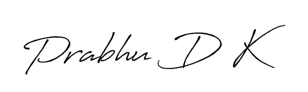 How to make Prabhu D K signature? Antro_Vectra_Bolder is a professional autograph style. Create handwritten signature for Prabhu D K name. Prabhu D K signature style 7 images and pictures png