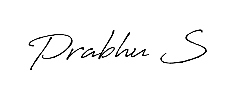 Design your own signature with our free online signature maker. With this signature software, you can create a handwritten (Antro_Vectra_Bolder) signature for name Prabhu S. Prabhu S signature style 7 images and pictures png