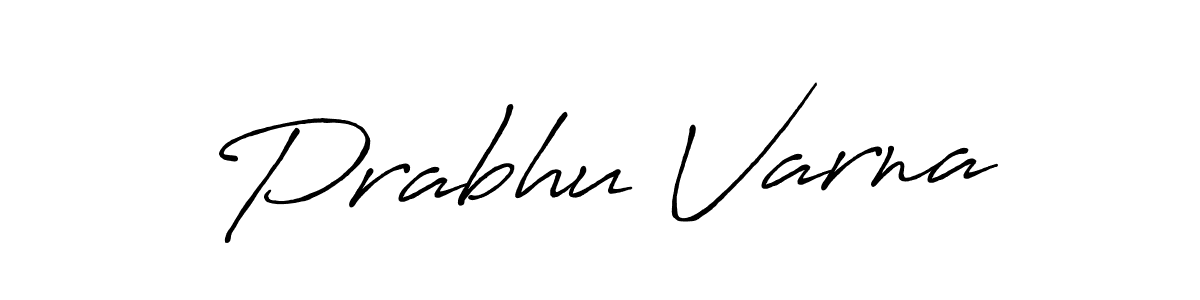 The best way (Antro_Vectra_Bolder) to make a short signature is to pick only two or three words in your name. The name Prabhu Varna include a total of six letters. For converting this name. Prabhu Varna signature style 7 images and pictures png