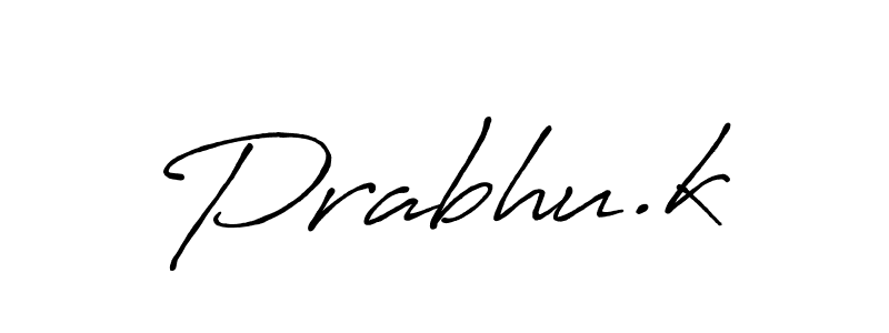 Also we have Prabhu.k name is the best signature style. Create professional handwritten signature collection using Antro_Vectra_Bolder autograph style. Prabhu.k signature style 7 images and pictures png