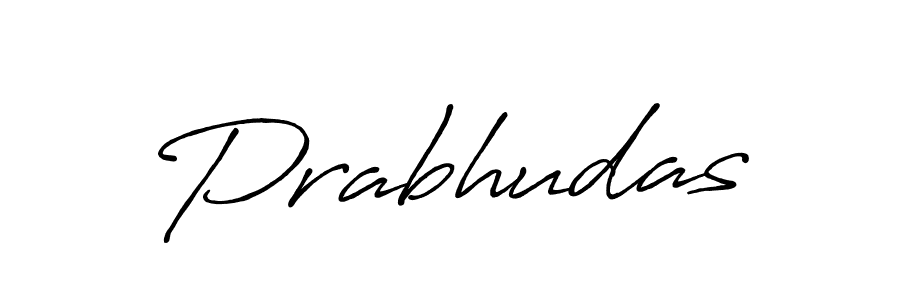 Use a signature maker to create a handwritten signature online. With this signature software, you can design (Antro_Vectra_Bolder) your own signature for name Prabhudas. Prabhudas signature style 7 images and pictures png