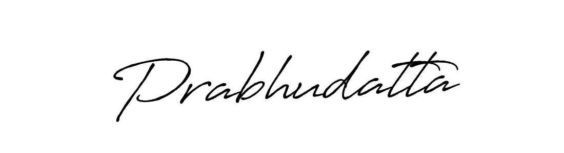 Use a signature maker to create a handwritten signature online. With this signature software, you can design (Antro_Vectra_Bolder) your own signature for name Prabhudatta. Prabhudatta signature style 7 images and pictures png