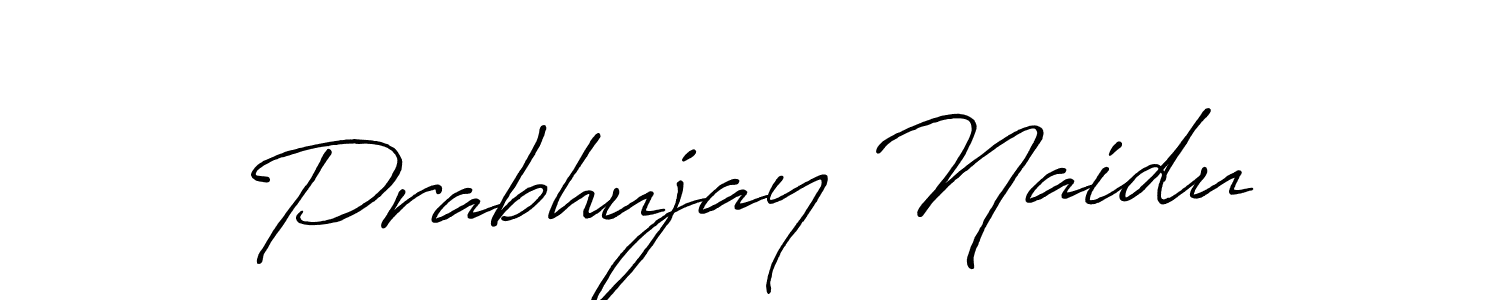 Prabhujay Naidu stylish signature style. Best Handwritten Sign (Antro_Vectra_Bolder) for my name. Handwritten Signature Collection Ideas for my name Prabhujay Naidu. Prabhujay Naidu signature style 7 images and pictures png