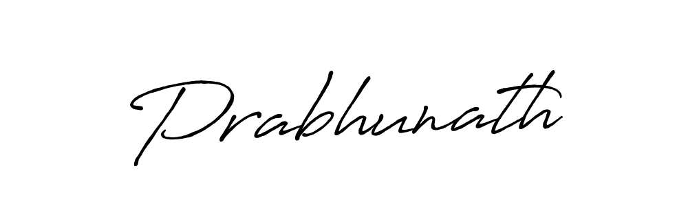 Prabhunath stylish signature style. Best Handwritten Sign (Antro_Vectra_Bolder) for my name. Handwritten Signature Collection Ideas for my name Prabhunath. Prabhunath signature style 7 images and pictures png