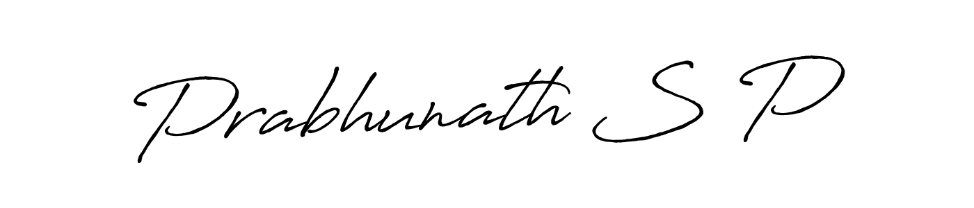 How to make Prabhunath S P name signature. Use Antro_Vectra_Bolder style for creating short signs online. This is the latest handwritten sign. Prabhunath S P signature style 7 images and pictures png