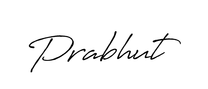 How to make Prabhut name signature. Use Antro_Vectra_Bolder style for creating short signs online. This is the latest handwritten sign. Prabhut signature style 7 images and pictures png