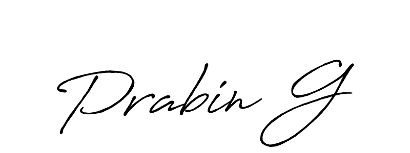 How to make Prabin G signature? Antro_Vectra_Bolder is a professional autograph style. Create handwritten signature for Prabin G name. Prabin G signature style 7 images and pictures png